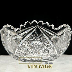 Brilliant Period Cut Glass | 7” Nappy Bowl | Vintage Cut Glass